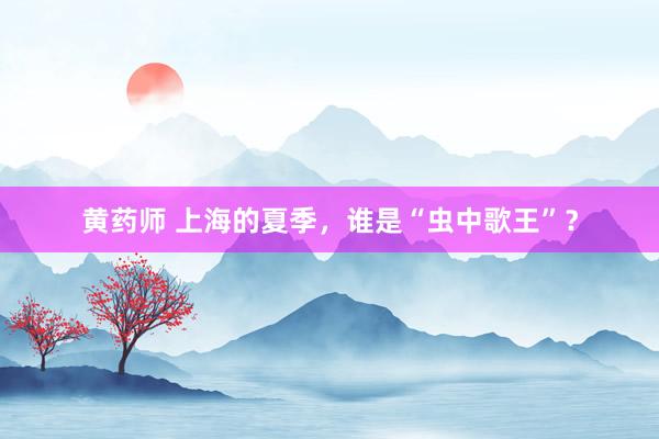 黄药师 上海的夏季，谁是“虫中歌王”？