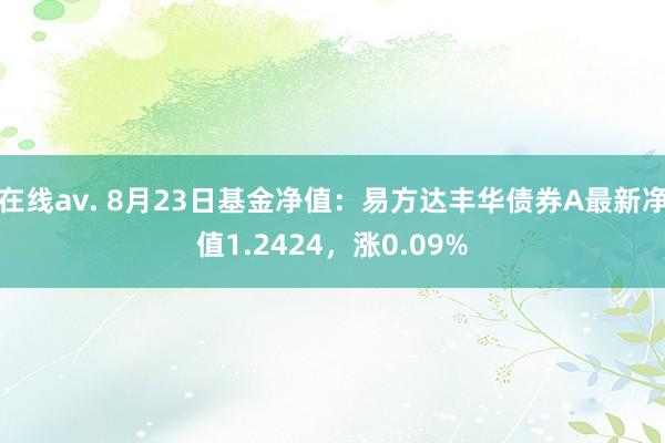 在线av. 8月23日基金净值：易方达丰华债券A最新净值1.2424，涨0.09%