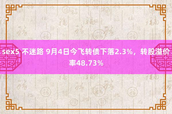 sex5 不迷路 9月4日今飞转债下落2.3%，转股溢价率48.73%